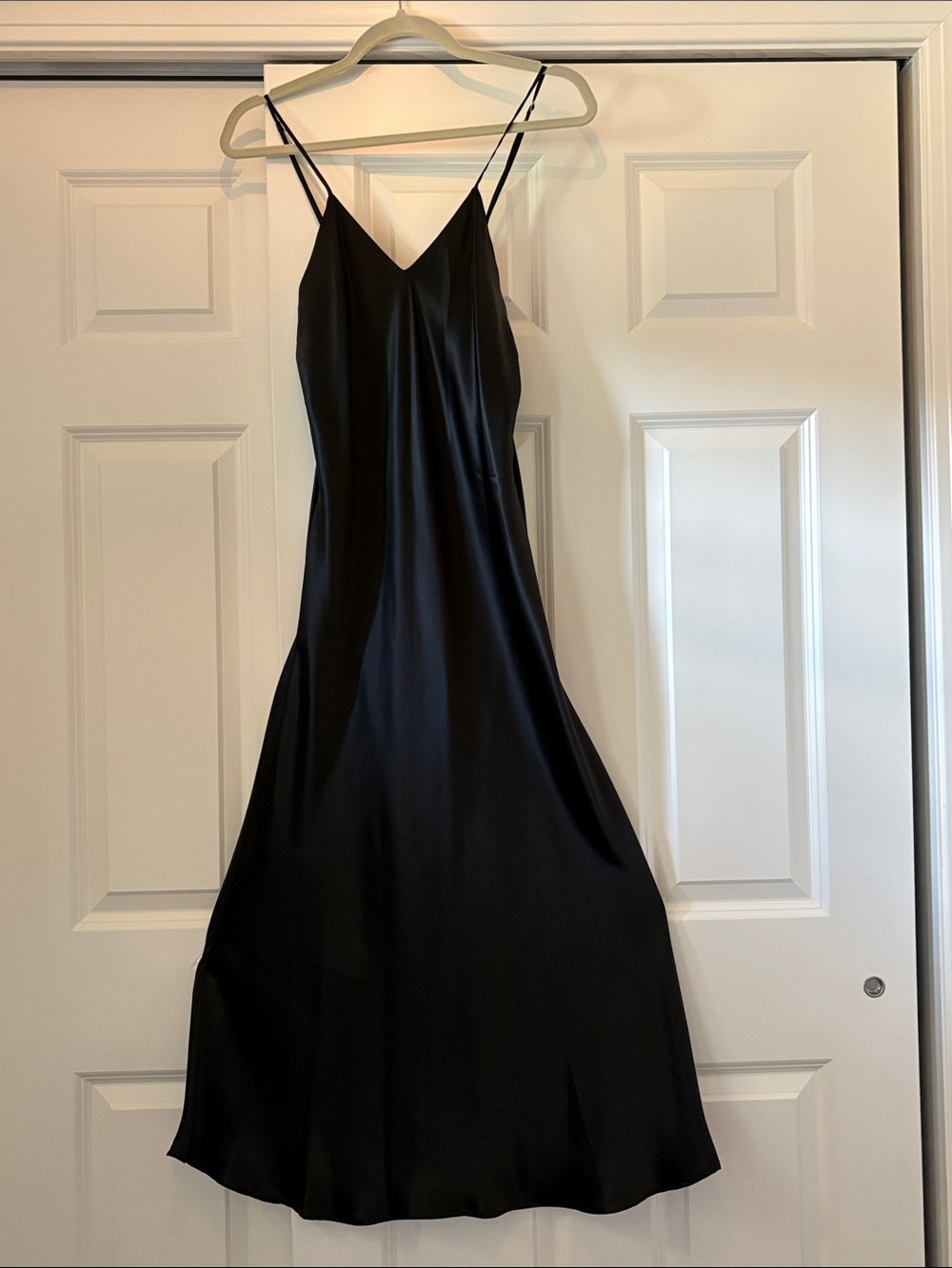 Nathalie Seaver Black Silk Slip Dress